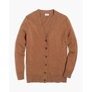 J. Crew Factory Brown V Neck Button Front Cardigan Sweater - XS